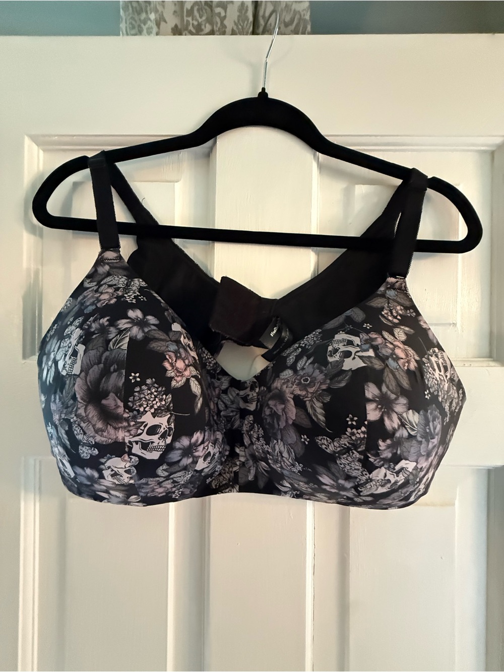 torrid - Black Floral Skull Wireless Support Bra